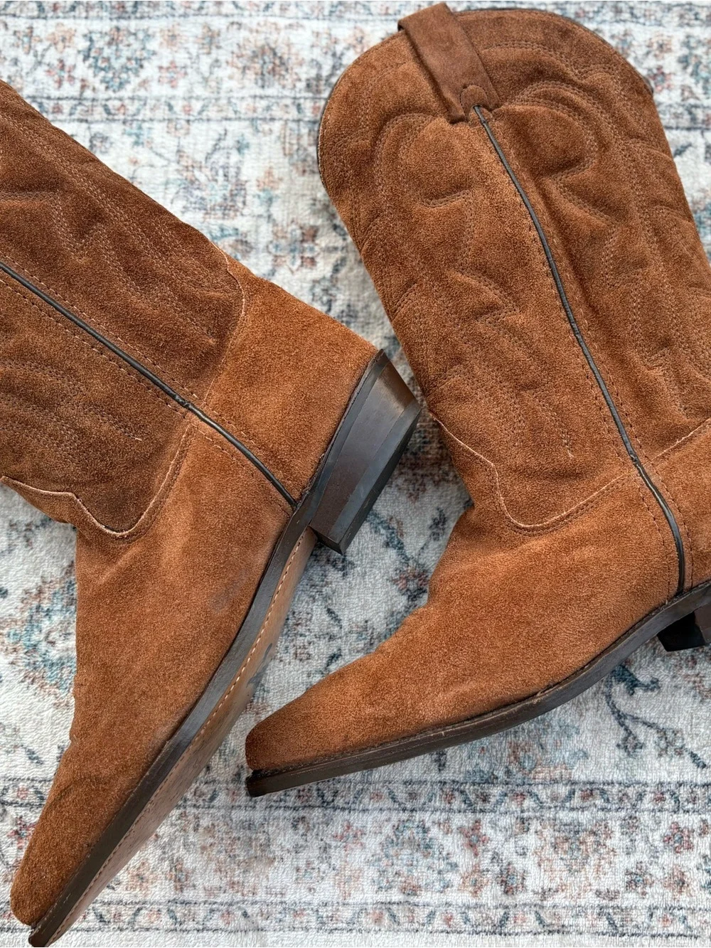 Victorio Ricci Women’s Size 9M Brown Suede Western Cowboy/Cowgirl Boots - Picture 1 of 12
